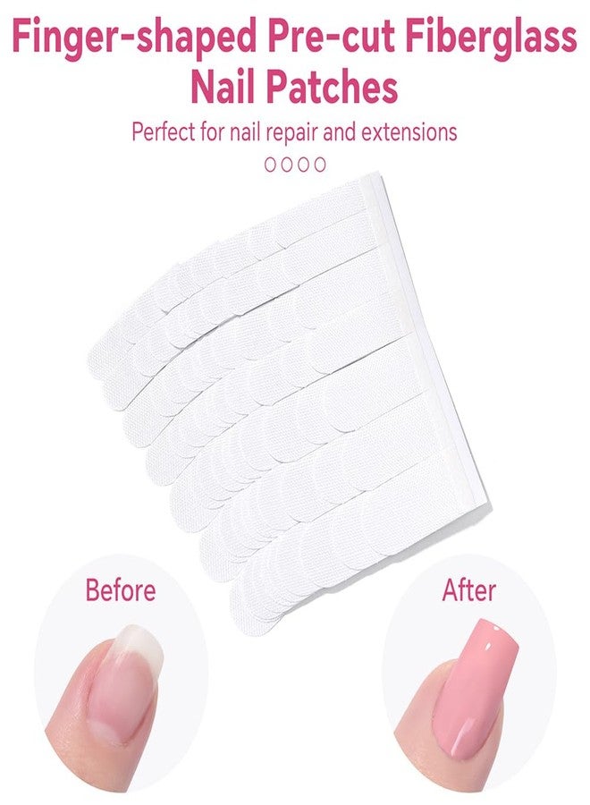 KADS 70Pcs Pre-Cut Fiberglass Silk Nail Tips - 10 Sheets x 7 Sizes (00-6), Full Cover False Nails, Glossy & Durable Artificial Nails for Acrylic, Gel Extensions & Manicure - Image 2